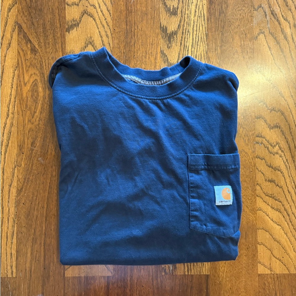 Carhartt Men's Navy Short Sleeve Tee with Pocket